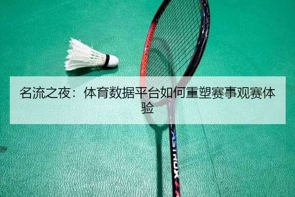 名流之夜：体育数据平台如何重塑赛事观赛体验