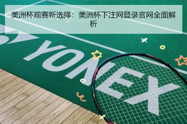 美洲杯观赛新选择：美洲杯下注网登录官网全面解析